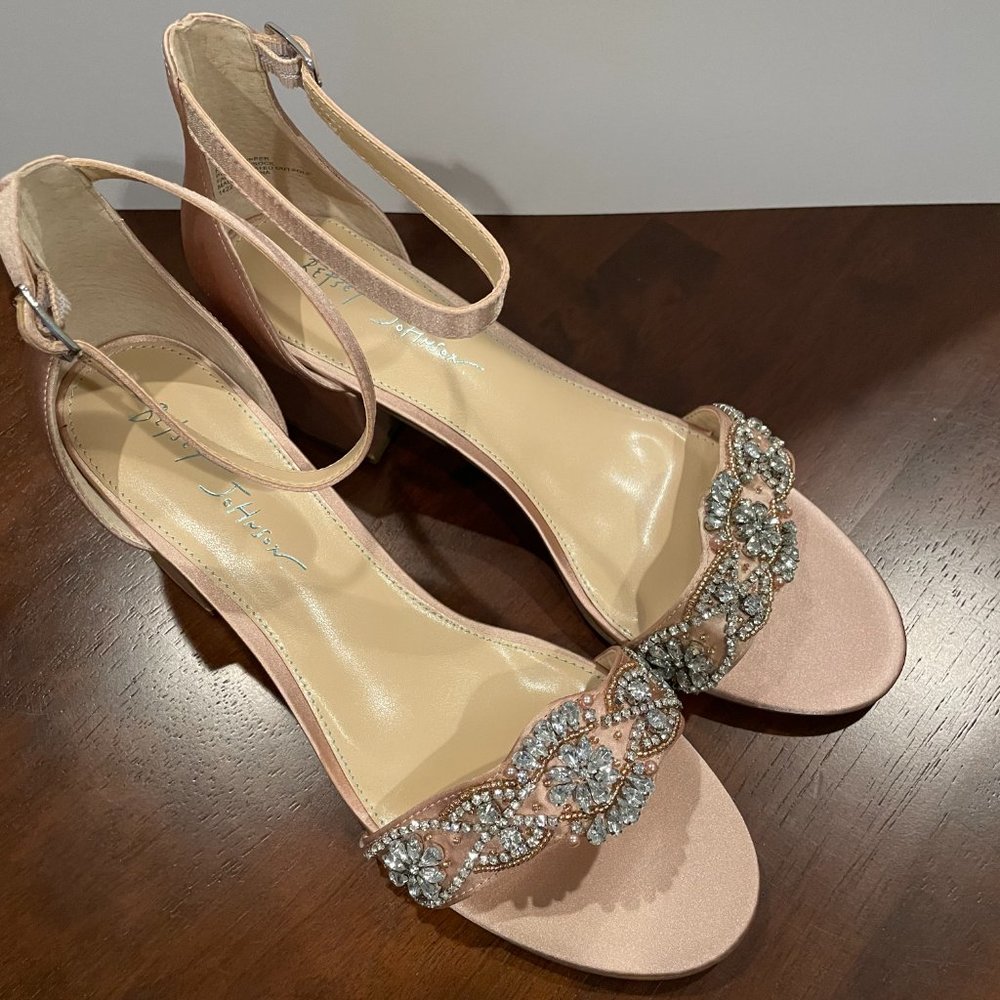 Betsey Johnson Champagne Size 10 Mel Heeled Sandals